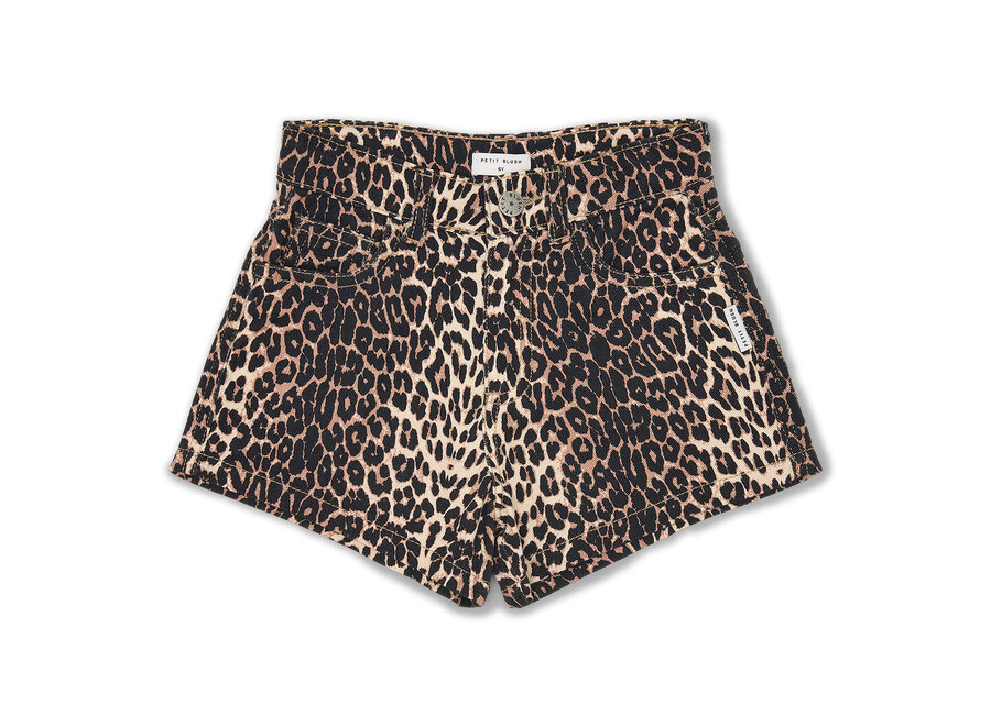 Jeans short- Leopard