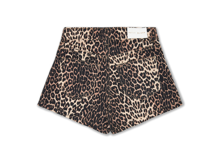Jeans short- Leopard