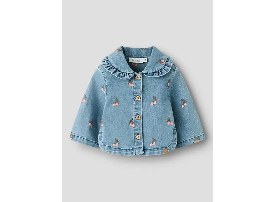 Deva loose dnm jacket - Cherry embroidery