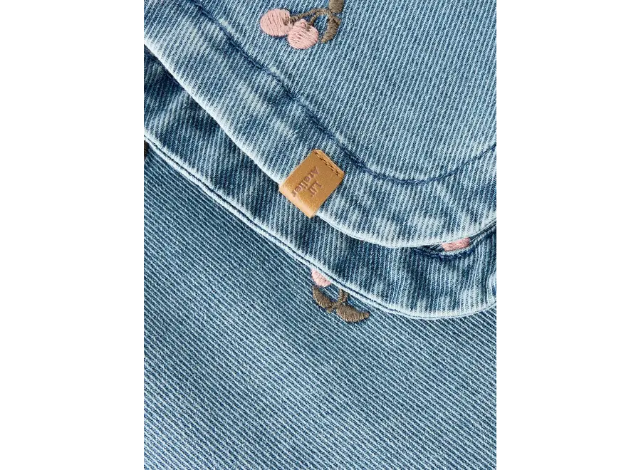 Deva loose dnm jacket - Cherry embroidery