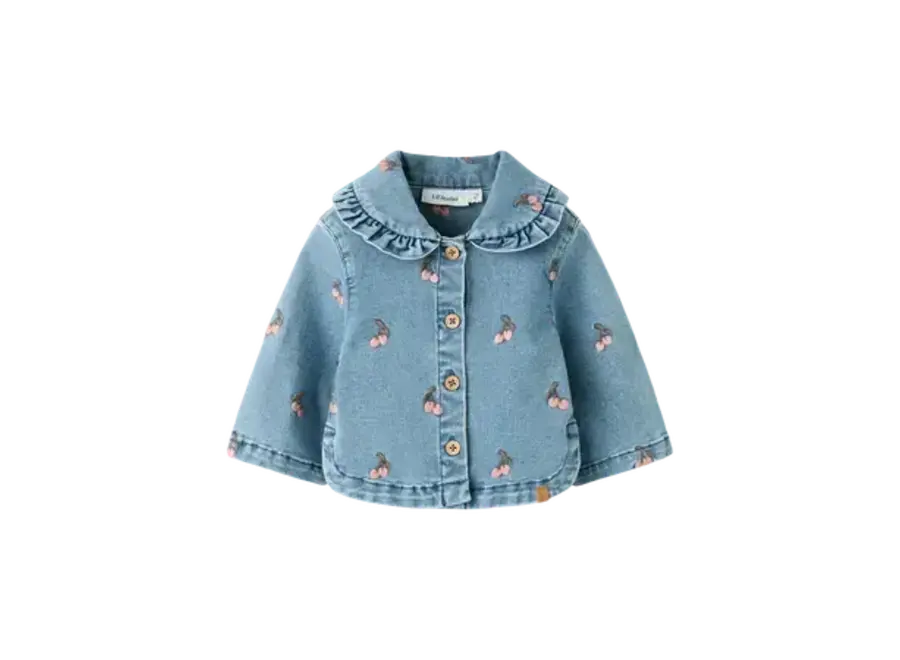 Deva loose dnm jacket - Cherry embroidery