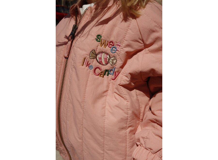 Juno bomber jacket - Cameo rose/  Candy