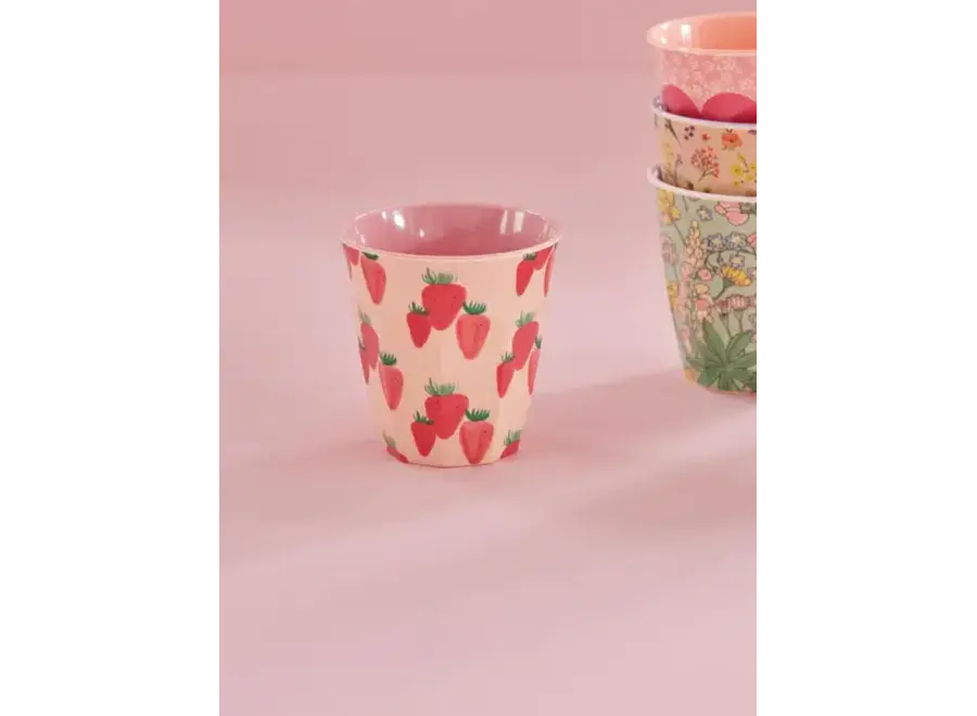 Melamine beker - Strawberry print