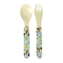 Melamine spoon and fork - mint - Fun fair