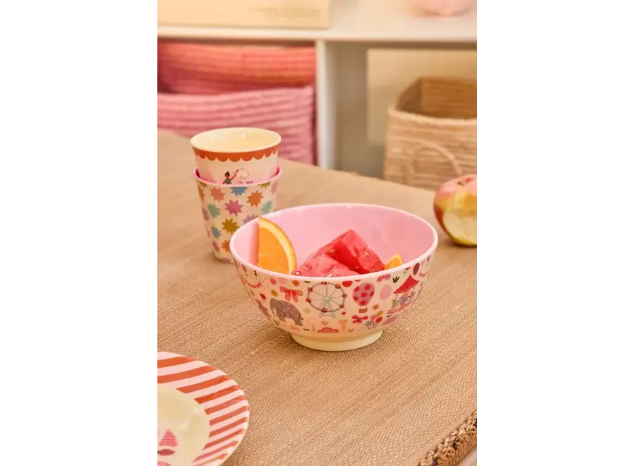 Melamine bowl - pink - Fun fair