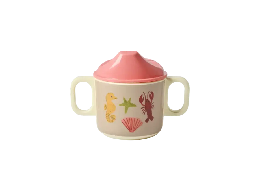 Melamine tuitbeker - Coral ocean print