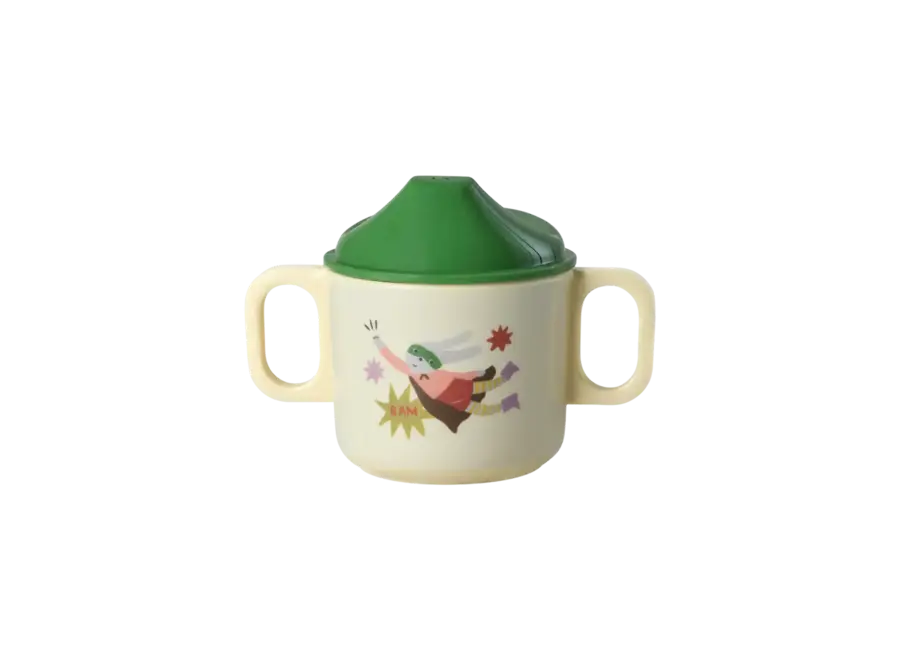 Melamine tuitbeker - groen - Hero print