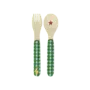 Melamine spoon and fork - green - Hero print