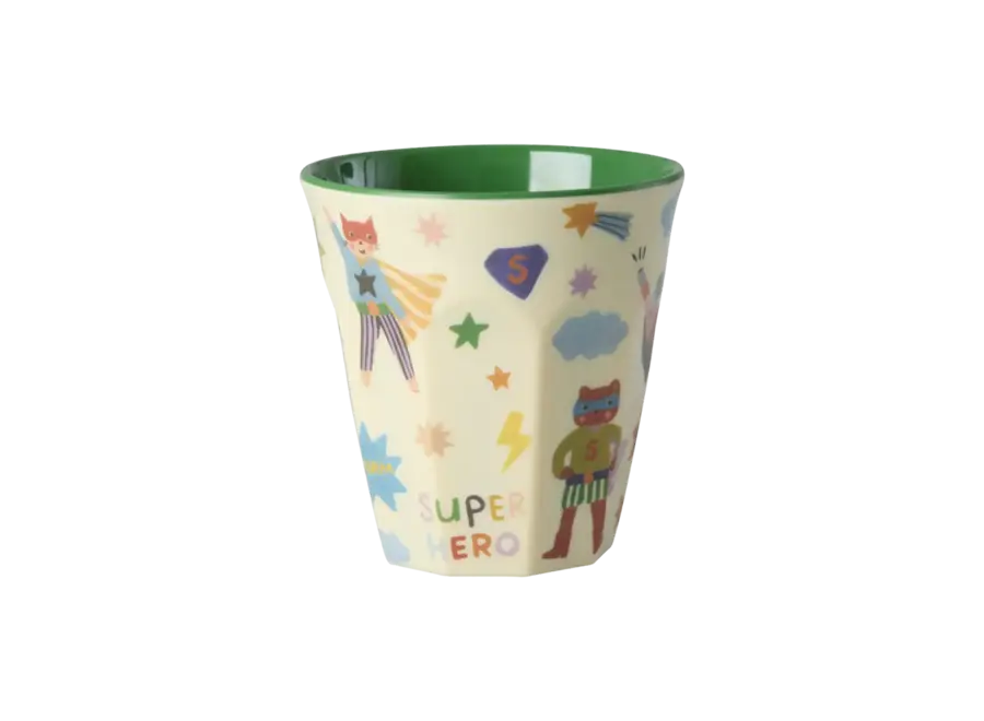 Melamine beker - green - Hero print