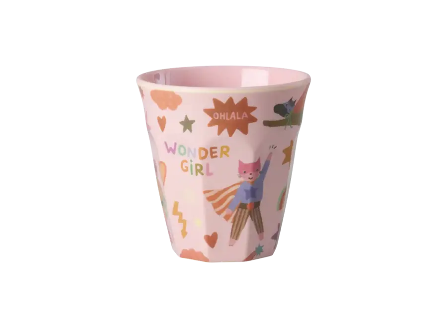 Melamine beker - pink - Hero print