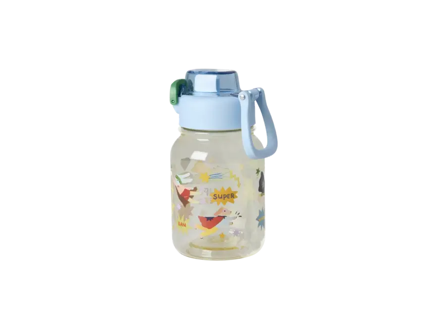 Tritan drinkfles - blue - Hero print