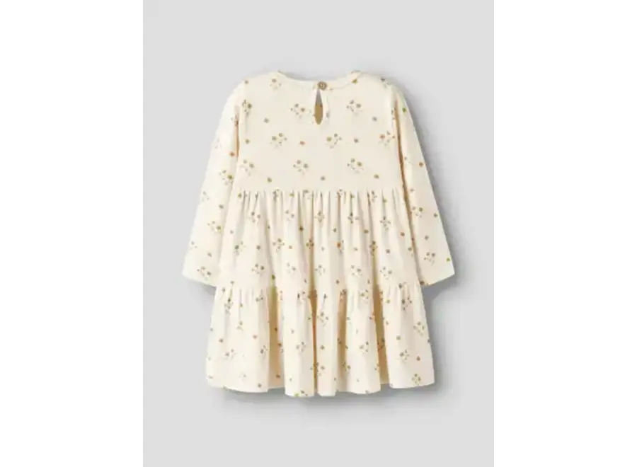 Layo Sif LS dress - Coconut milk/ flower yellow