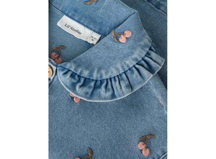 Deva loose embroidery jacket - Cherry