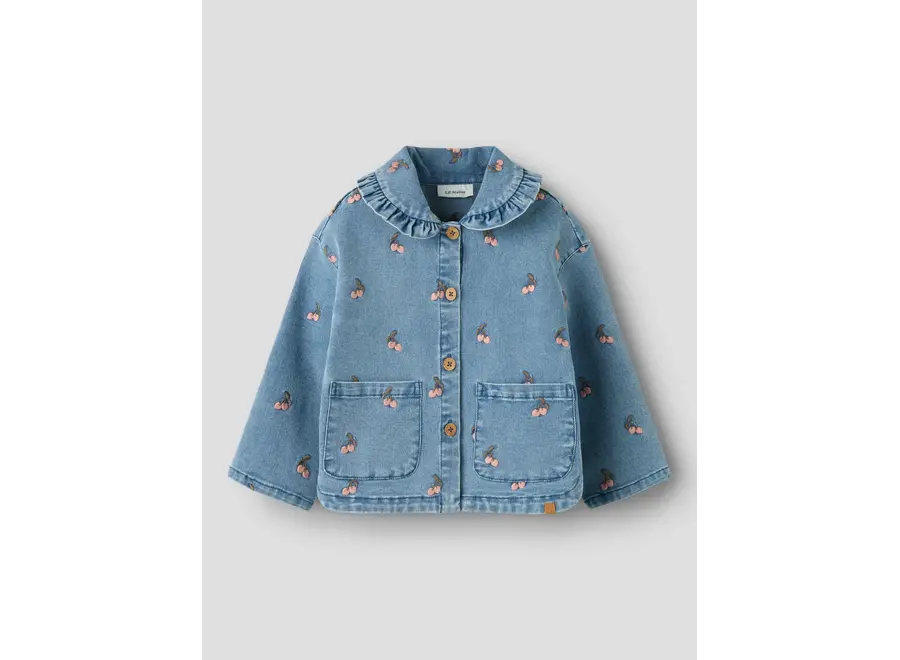 Deva loose embroidery jacket - Cherry