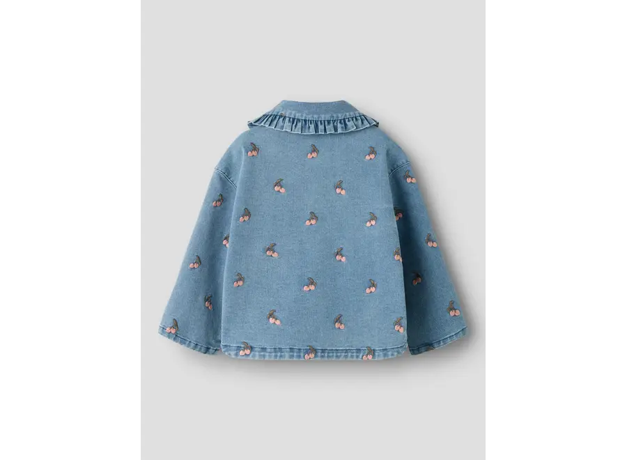 Deva loose embroidery jacket - Cherry