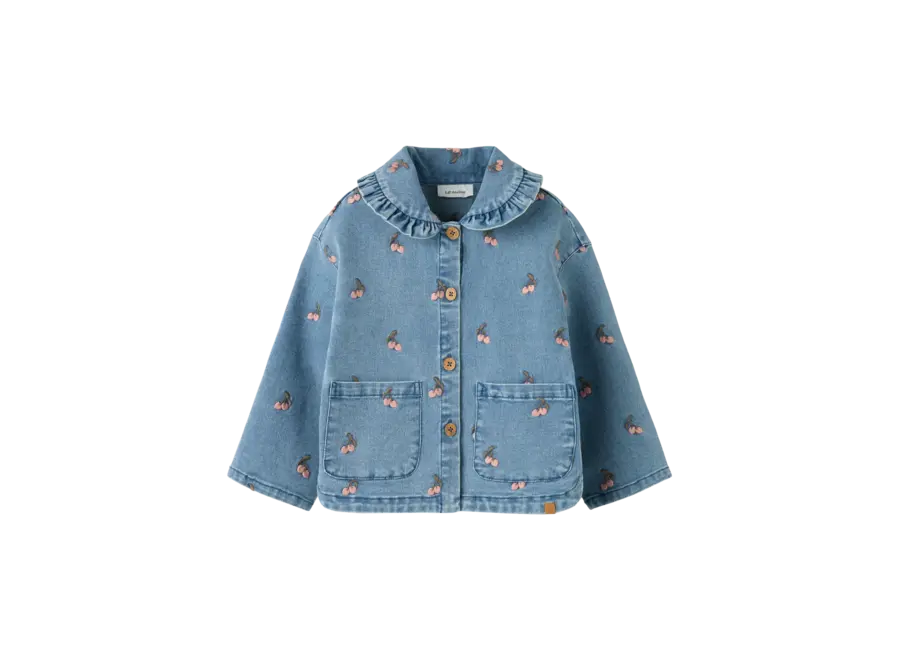 Deva loose embroidery jacket - Cherry