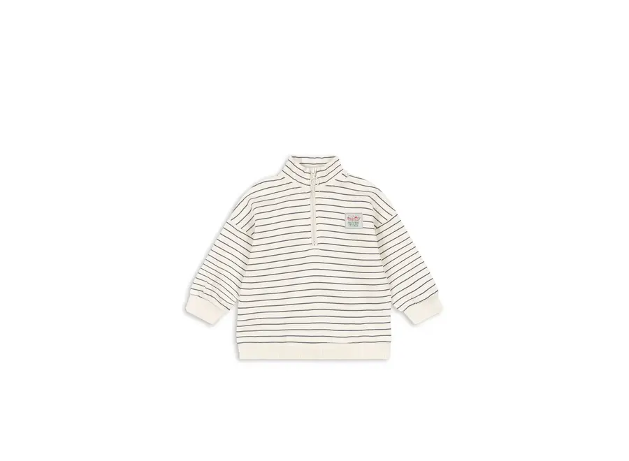 Lou stripe half zip sweat - Flinstone stripe