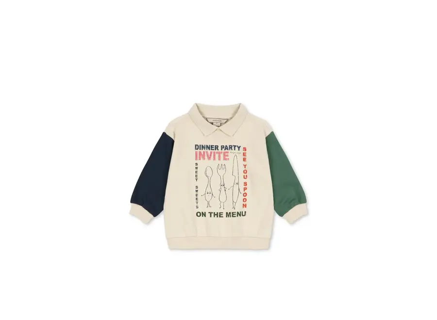 Spotty langarm polo - Multi color