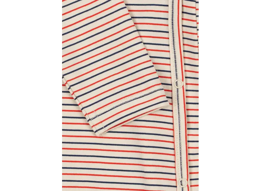 Basic newborn onesie - Stripe tricolore petit