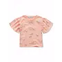 Girls T-shirt swan print - Blush pink