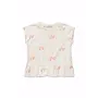Peplum T-shirt ice cream print - off white