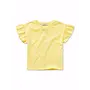 Girls T-shirt ruffle sleeve - Pastel yellow