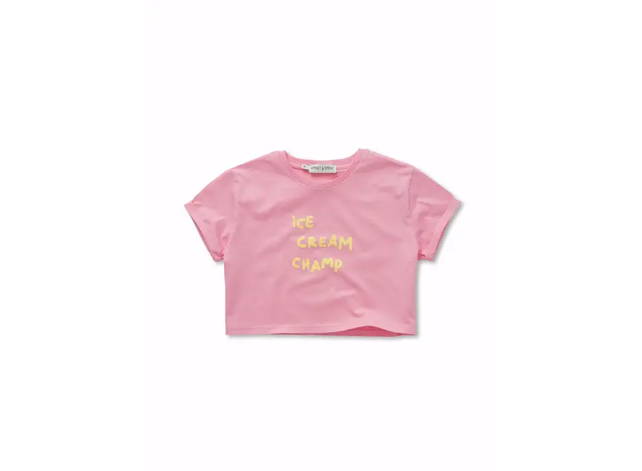 Boxy T-shirt ice cream - Podium pink