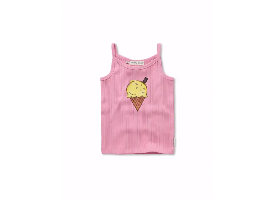 Girls spaghetti top ice cream - Podium pink