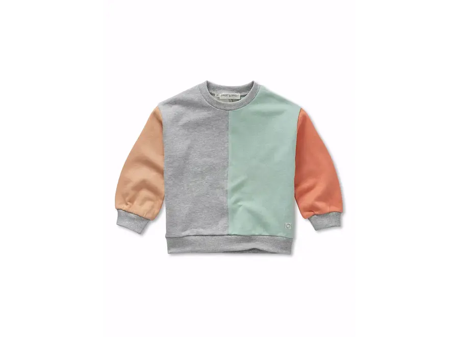 Sweatshirt colourblock - Silt green