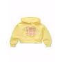 Boxy hooded girls sweatshirt - Pastel yellow