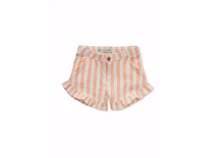 Ruffle short small stripe - Off white