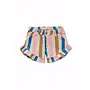 Ruffle short multi colour stripe - Sesame
