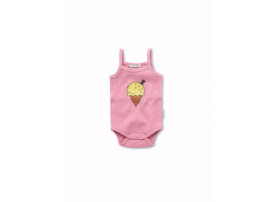 Strap romper ice cream - Podium pink
