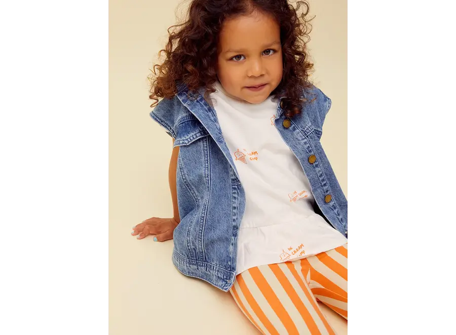 Legging small stripes - Sesame