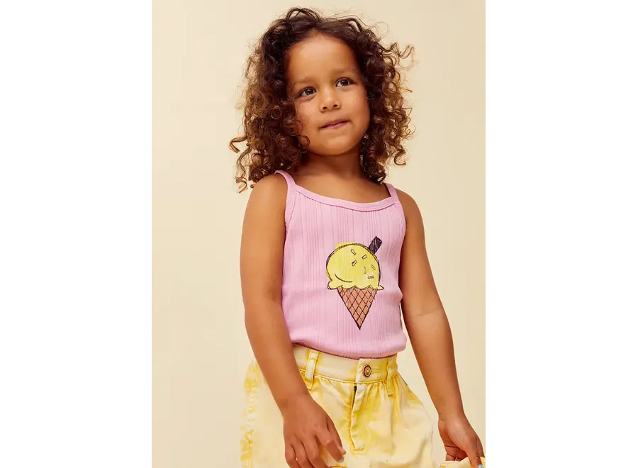 Girls spaghetti top ice cream - Podium pink