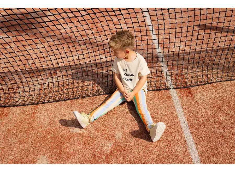 Terry T-shirt - Ice cream champ - Sesame