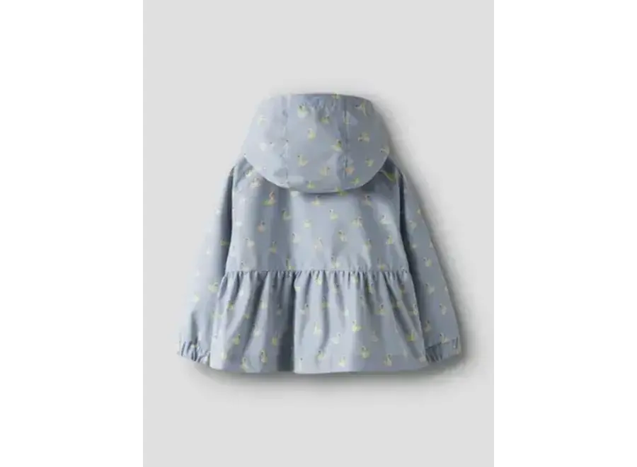 Gudrun jacket - Zen blue/ Swan print