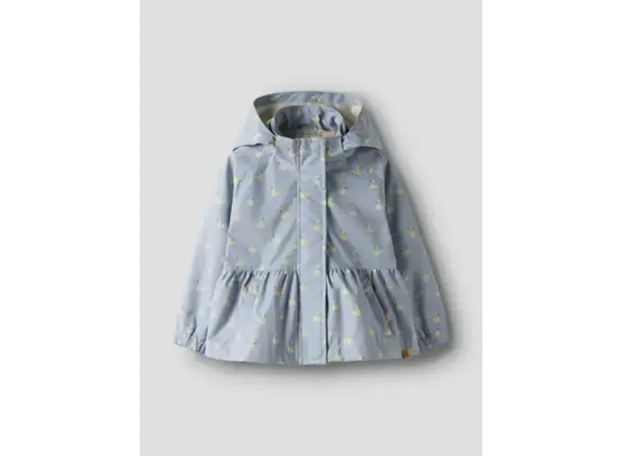 Gudrun jacket - Zen blue/ Swan print