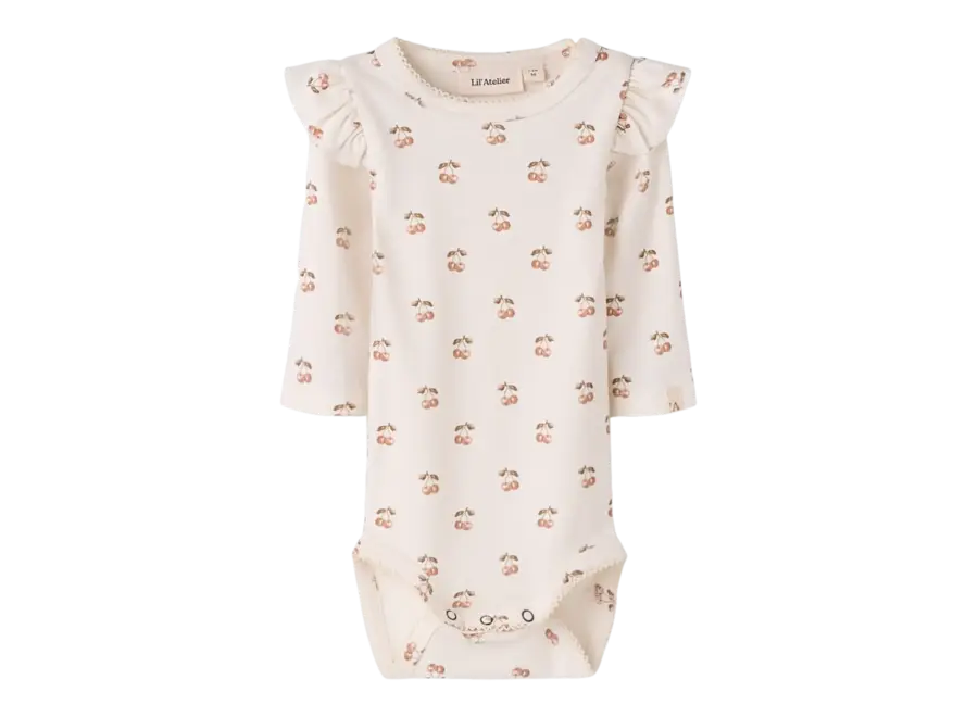 Layo kep LS slim body - AOP cherry