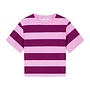 Striped towel T-shirt - Plum