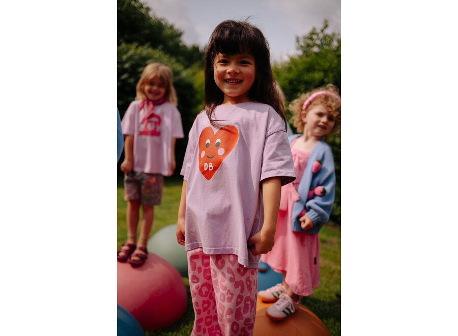 Patty heart T-shirt - Lilavender