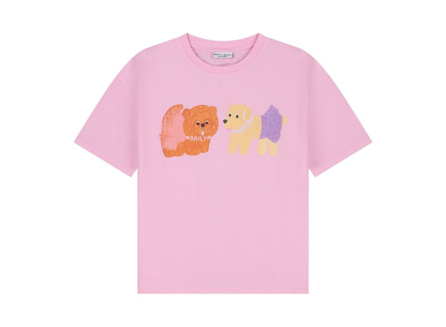 Puppy posse T-shirt - Tender pink