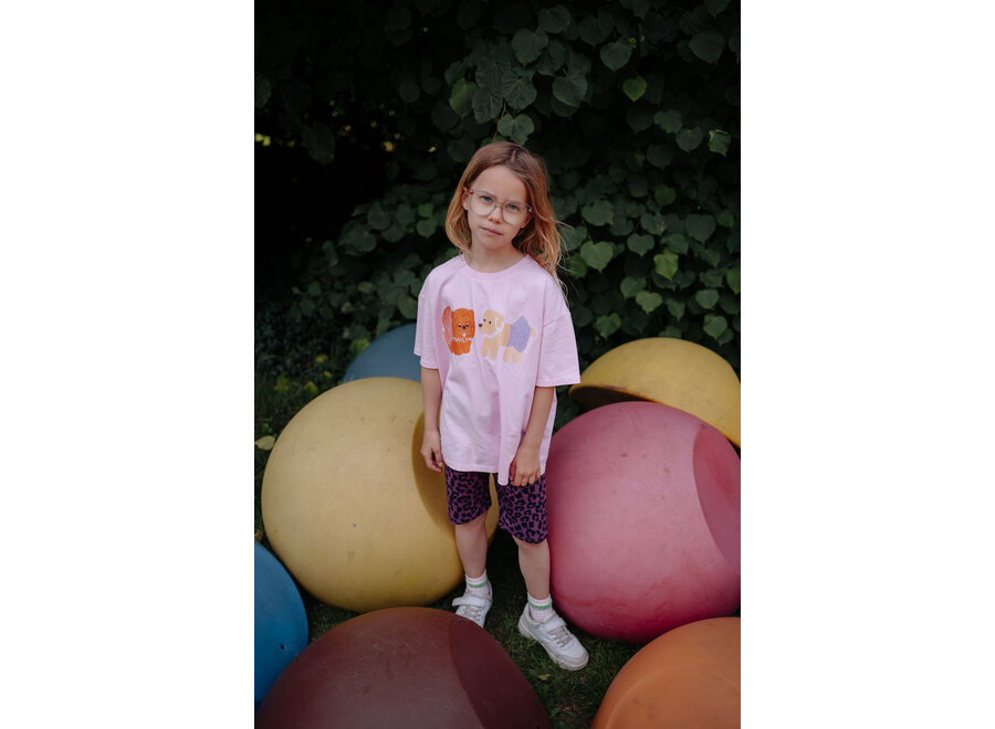 Puppy posse T-shirt - Tender pink