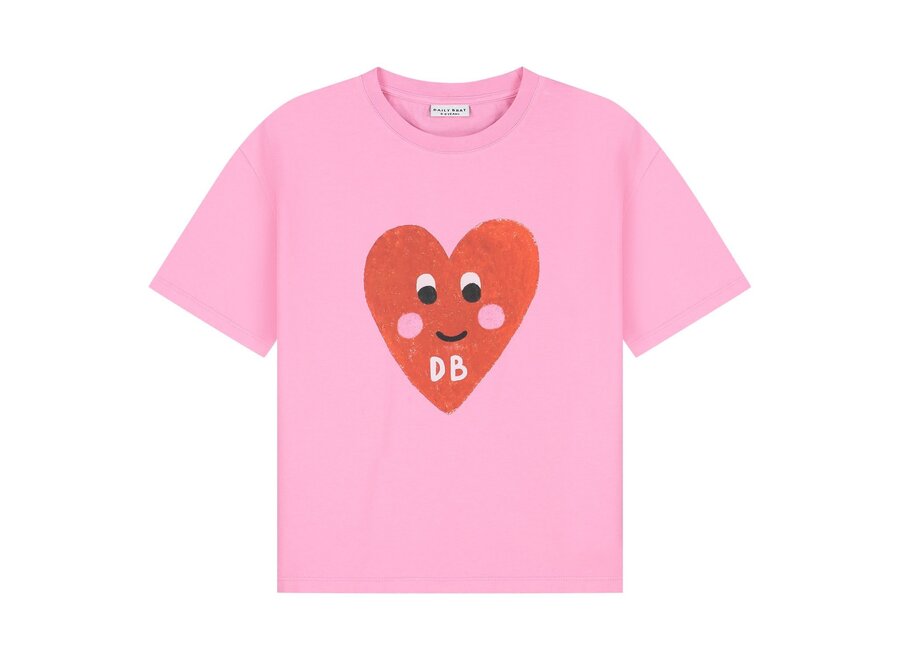 Patty heart T-shirt - Pink cosmos
