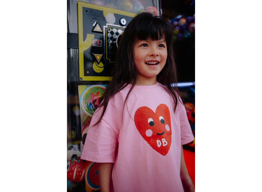 Patty heart T-shirt - Pink cosmos