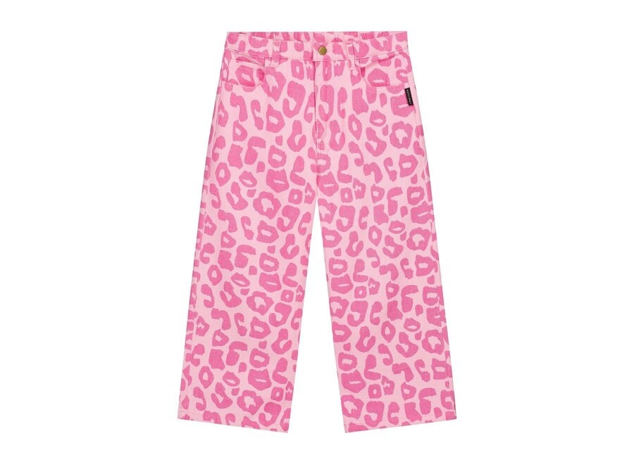 Bubble blush leopard jeans