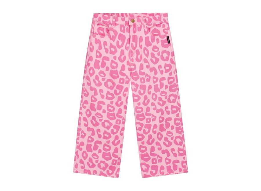 Bubble blush leopard jeans