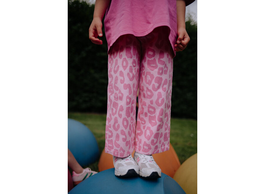 Bubble blush leopard jeans