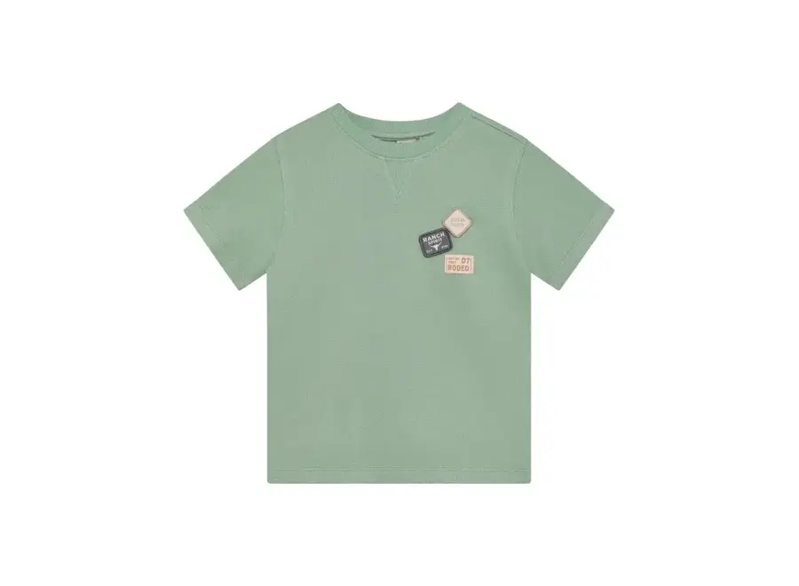 T-shirt basic badge - Green milieu