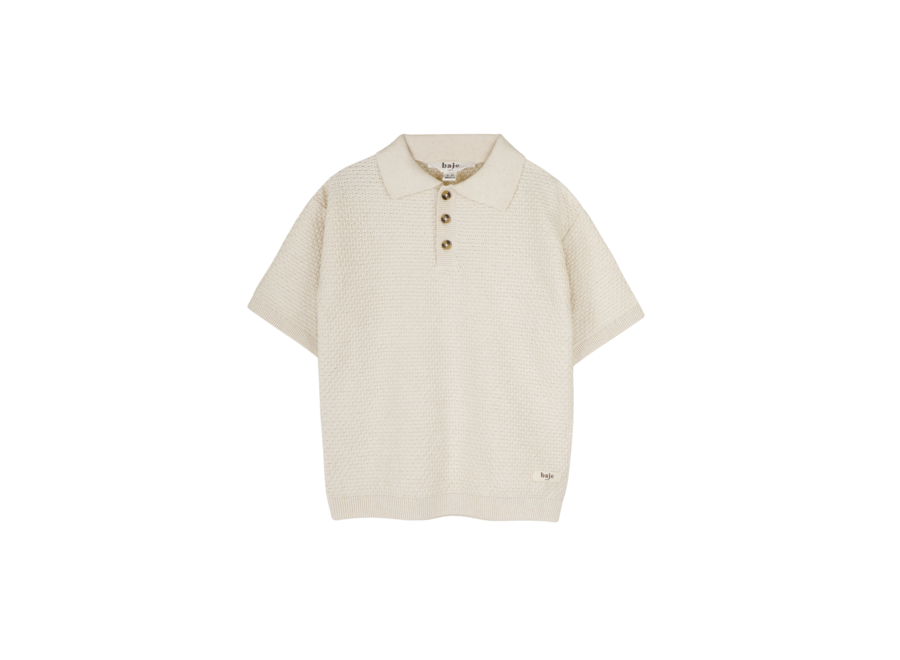 Fygo gebreide polo - White coconut